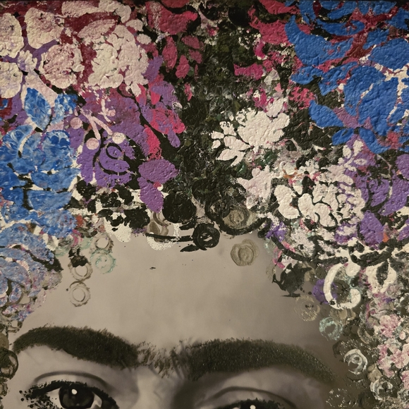 HANDCRAFTED Abstract Frida Kahlo Painting HANDPAINTED HANDMADE Wall Art Decor - Picture 6 of 17